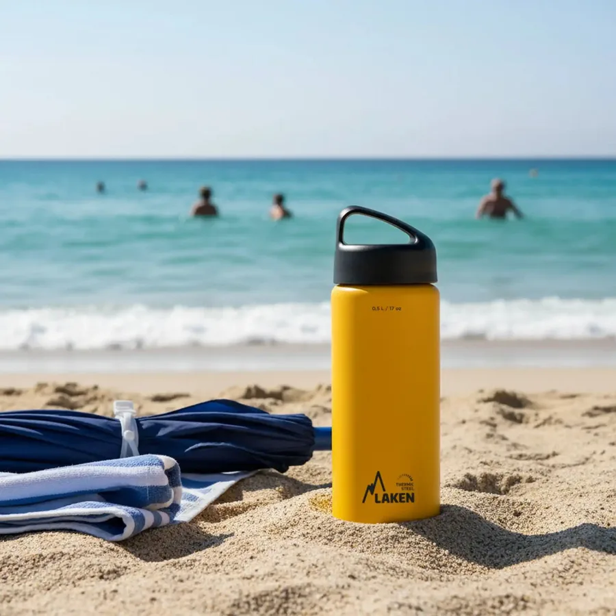 Laken Classic 1L Thermo Çelik Termos kullanımda