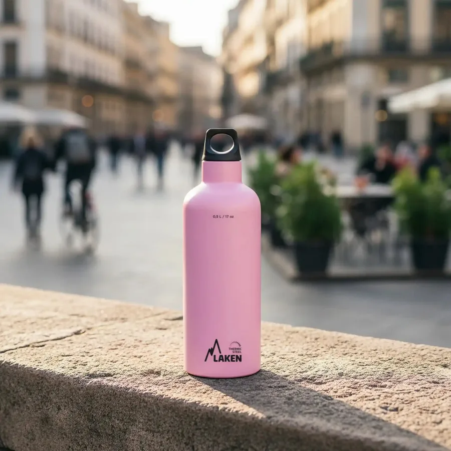 Laken Futura 0.75L Thermo Çelik Termos kullanımda