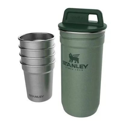 Stanley Adventure SS Shot Glass Set  Hammertone Green