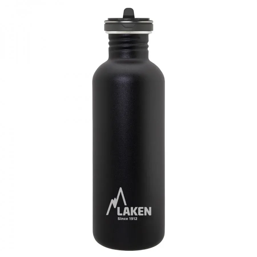 Laken Basic with Flow Cap Paslanmaz Çelik 1L Siyah - Matara