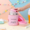 Laken Neopren Kılıflı Çelik Yemek u 1L Bugs Pink - Yemek Termosu