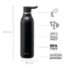 Aladdin CityLoop Thermavac eCycle Stainless Steel - Çelik Su u 0.6L Black City Print - Termos