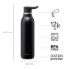 Aladdin CityLoop Thermavac eCycle Stainless Steel - Çelik Su u 0.6L Siyah - Termos