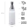 Aladdin Fresco Thermavac Water Bottle - Vakum Yalıtımlı Çelik Şişe 0.6L Snowflake White - Matara