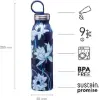 Aladdin X Naito Chilled Thermavac Stainless Steel - Çelik Su u 0.55L Lotus Navy - Termos