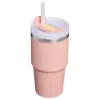 Stanley 0.6L Quencher H2.O FlowState Tumbler Pipetli Termos Bardak Peach Rose