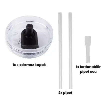 Lurch Big Cup Yedek Kapak ve Pipet Seti