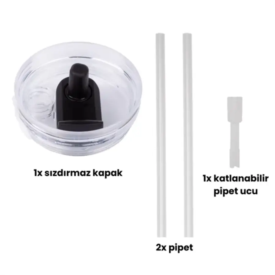 Lurch Big Cup Yedek Kapak ve Pipet Seti