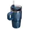 Stanley 0.6L Quencher H2.0 Fluted Tumbler Pipetli Termos Bardak Glacial Blue Shine