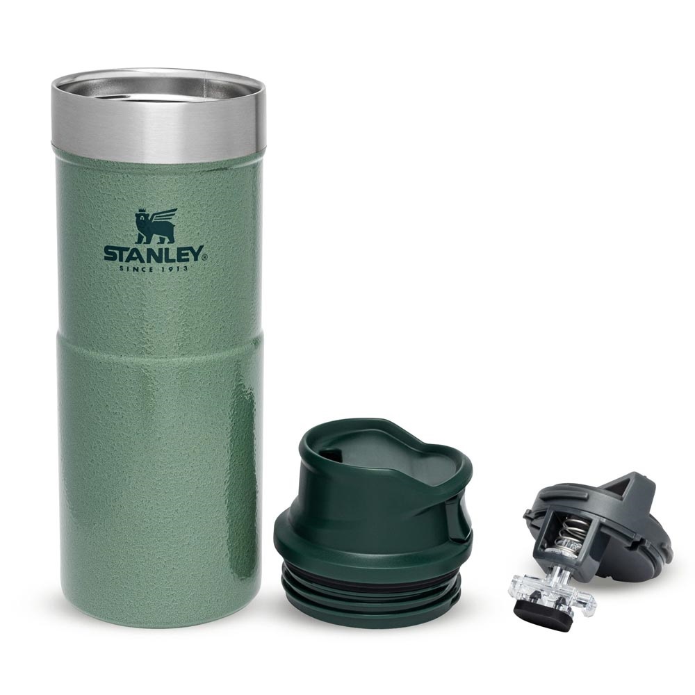 Stanley 0 35l Classic Trigger Action Travel Mug Hammertone Green 10 09848 006 Termos