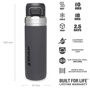 Stanley 1.06L The Quick Flip  Water Bottle - Gri için detaylar