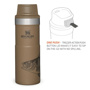 Stanley 0.47L Classic Trigger-Action Travel Mug - Tan Peter Perch için detaylar