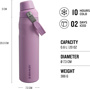 Stanley 0.6L The Iceflow™ Fast Flow Bottle - Yalıtımlı Çelik Şişe - Lilac için detaylar